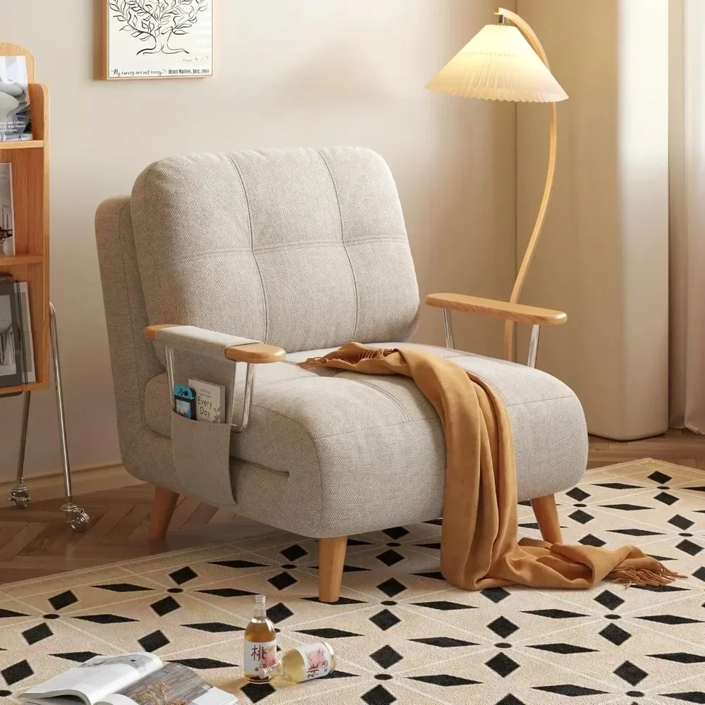 Linen Fabric Futon Sofa Bed Sleeper Chair Solid Wood Leg Storage Pocket Living Room Guest Couch Convertible Armchair,Customized
Linen Fabric Futon Sofa Bed Sleeper Chair Solid Wood Leg Storage Pocket Living Room Guest Couch Convertible Armchair,Customized