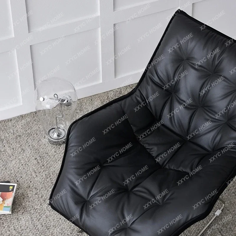 HHRetro Light Luxury Leather Chair Balcony Living Room Black Sofa Single Sofa
HHRetro Light Luxury Leather Chair Balcony Living Room Black Sofa Single Sofa