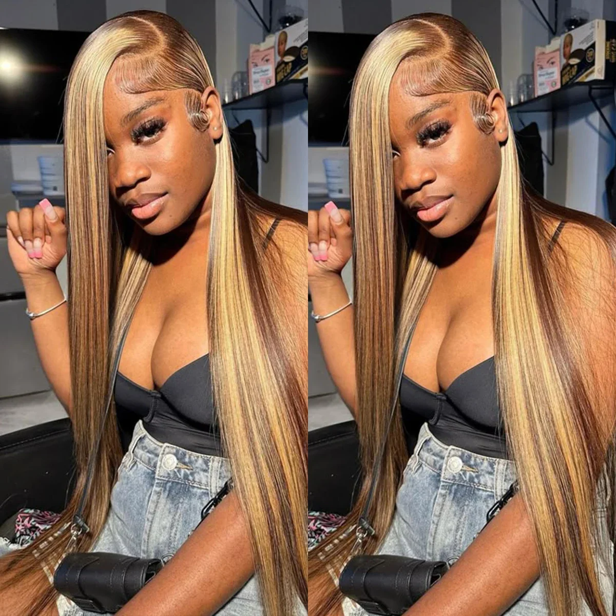 Blond Ombre Colored Highlight Wig Human Hair Bone Straight HD Lace Wig 13x4 Remy Human Hair Brazilian Wigs For Women Frontal Wig
Blond Ombre Colored Highlight Wig Human Hair Bone Straight HD Lace Wig 13x4 Remy Human Hair Brazilian Wigs For Women Frontal Wig