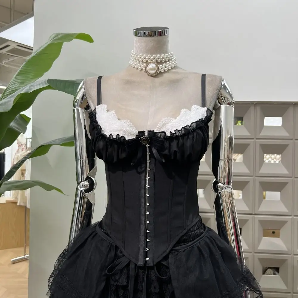 Elegant Ruffle Lace Flower Camisole Buckle Sleeveless Slim Crop Tops Bowknot Tank Suspender Vest Ladies
Elegant Ruffle Lace Flower Camisole Buckle Sleeveless Slim Crop Tops Bowknot Tank Suspender Vest Ladies