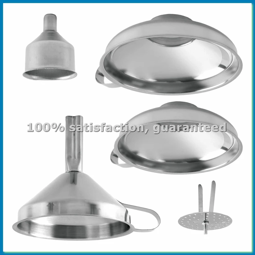 Набор из 4 кухонных воронок из нержавеющей стали, подходящих для стеклянных бутылок и банок для приправ, для переливания жидкостей-ABWY
Набор из 4 кухонных воронок из нержавеющей стали, подходящих для стеклянных бутылок и банок для приправ, для переливания жидкостей-ABWY