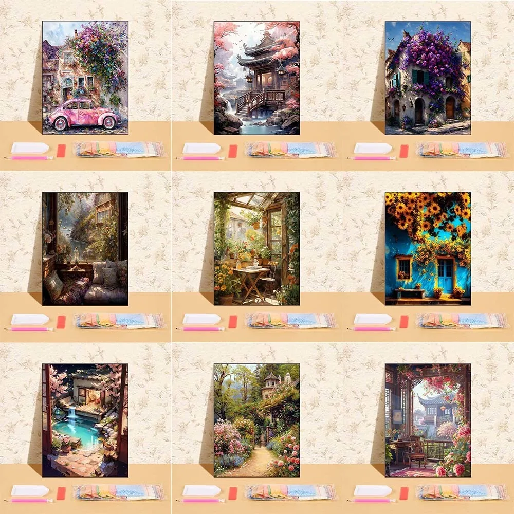 Diamond Painting Complete Kits Accessories Flowers Building Home Decoration DIY 5D Diamond Mosaic Pictures Full Drill Set
Diamond Painting Complete Kits Accessories Flowers Building Home Decoration DIY 5D Diamond Mosaic Pictures Full Drill Set