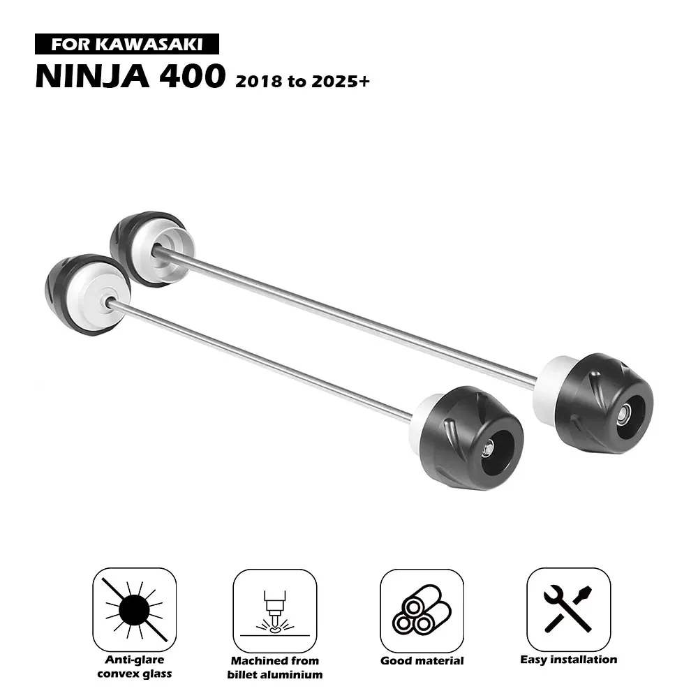 EVO Spindle Bobbins Kit For KAWASAKI NINJA400 2018-2025 + NINJA 400 Motorcycle Front Rear Axle Fork Crash Slider Accessories
EVO Spindle Bobbins Kit For KAWASAKI NINJA400 2018-2025 + NINJA 400 Motorcycle Front Rear Axle Fork Crash Slider Accessories