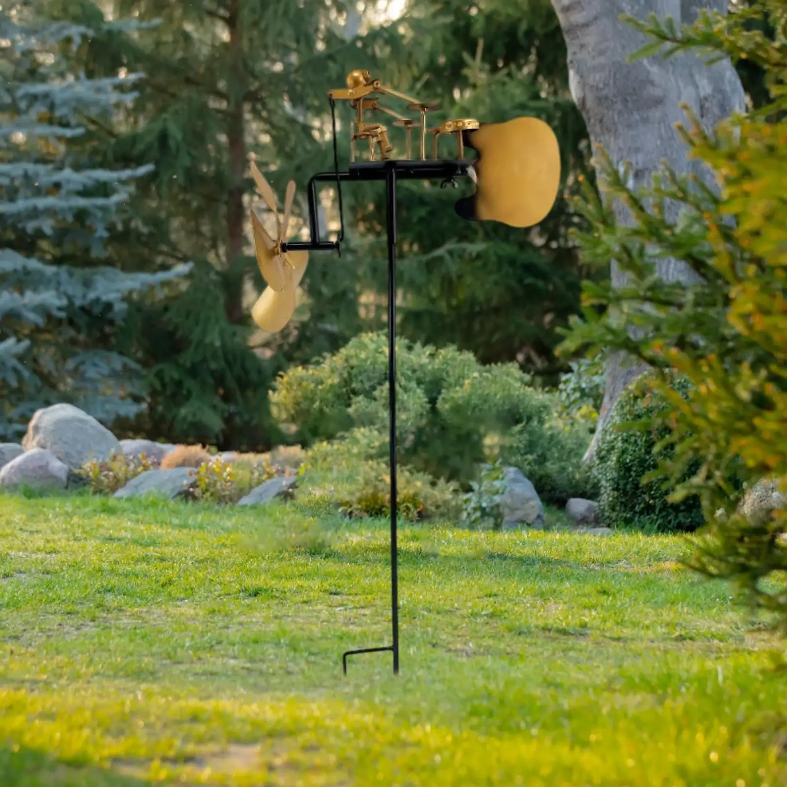Metal Drummer Windmill Easy Installation Weatherproof Weather Vane Garden Decor Statues for Landscape Patio Lawn Garden Walkway
Metal Drummer Windmill Easy Installation Weatherproof Weather Vane Garden Decor Statues for Landscape Patio Lawn Garden Walkway