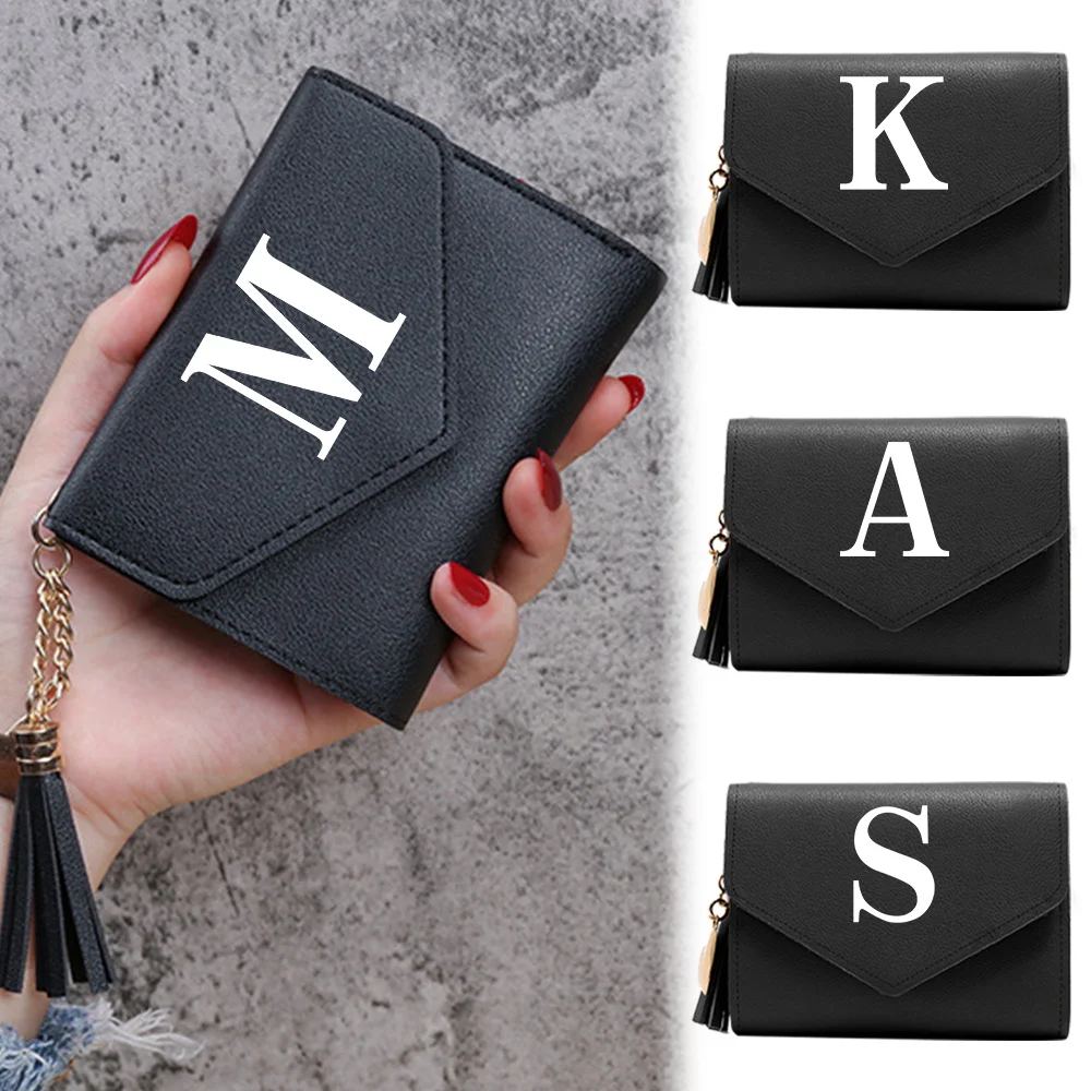 Wallet Black Small Leather Coin Purse Rfid Blocking Wallet White Letter Pattern Mini Purse with ID Window for Women Men
Wallet Black Small Leather Coin Purse Rfid Blocking Wallet White Letter Pattern Mini Purse with ID Window for Women Men