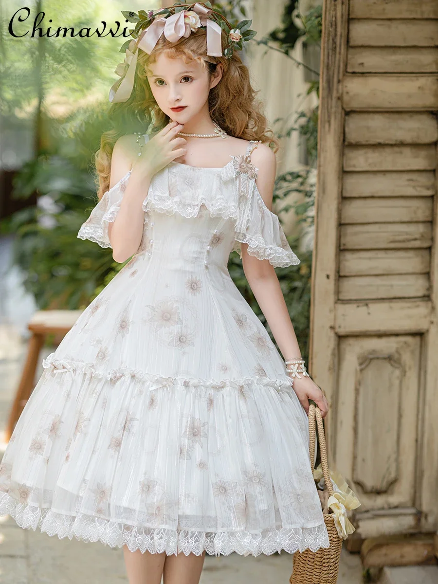 Original Princess Lolita JSK Suspender Dress Spring Summer Daily Sweet Girls Women Lace Splicing Elegant Party Short Lo Dresses
Original Princess Lolita JSK Suspender Dress Spring Summer Daily Sweet Girls Women Lace Splicing Elegant Party Short Lo Dresses