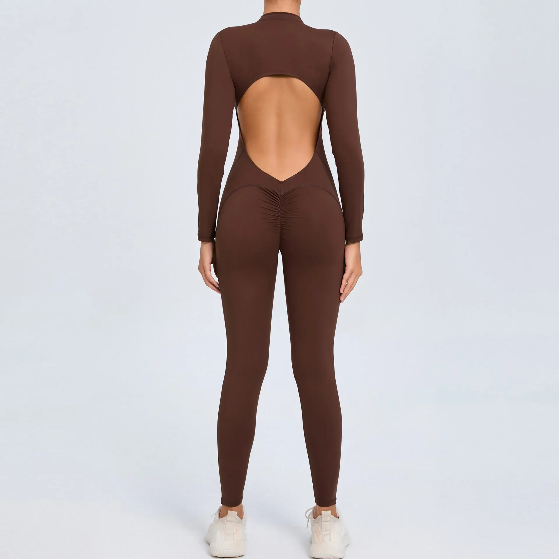 Yoga Jumpsuit Zipper Long sleeves One-piece Bodysuit Women's Sports Set Backless Fitness Rompers Sportswear Women Gym Clothes
Yoga Jumpsuit Zipper Long sleeves One-piece Bodysuit Women's Sports Set Backless Fitness Rompers Sportswear Women Gym Clothes