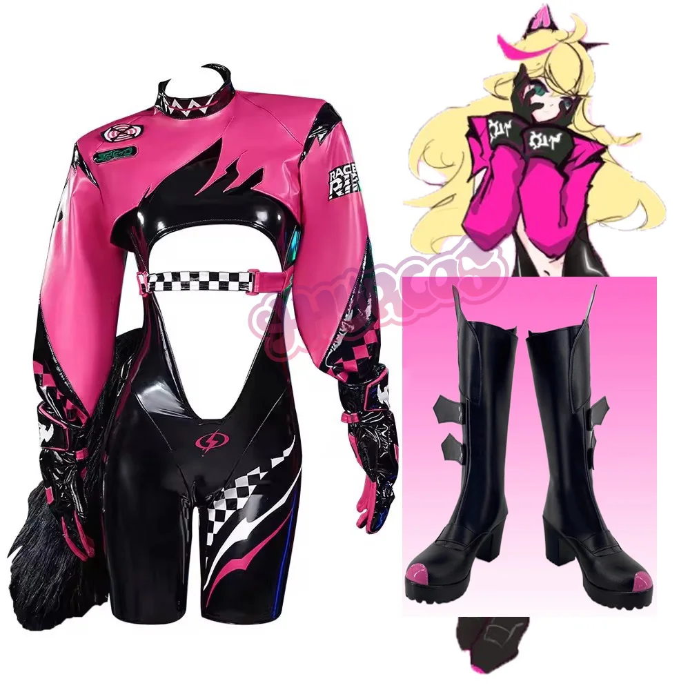 Сексуальный костюм для косплея Rinn, топ и комбинезон с перчатками, костюмы для косплея на Хэллоуин, аксессуары с ушками и хвостом, обувь для женщин и мужчин 
Сексуальный костюм для косплея Rinn, топ и комбинезон с перчатками, костюмы для косплея на Хэллоуин, аксессуары с ушками и хвостом, обувь для женщин и мужчин