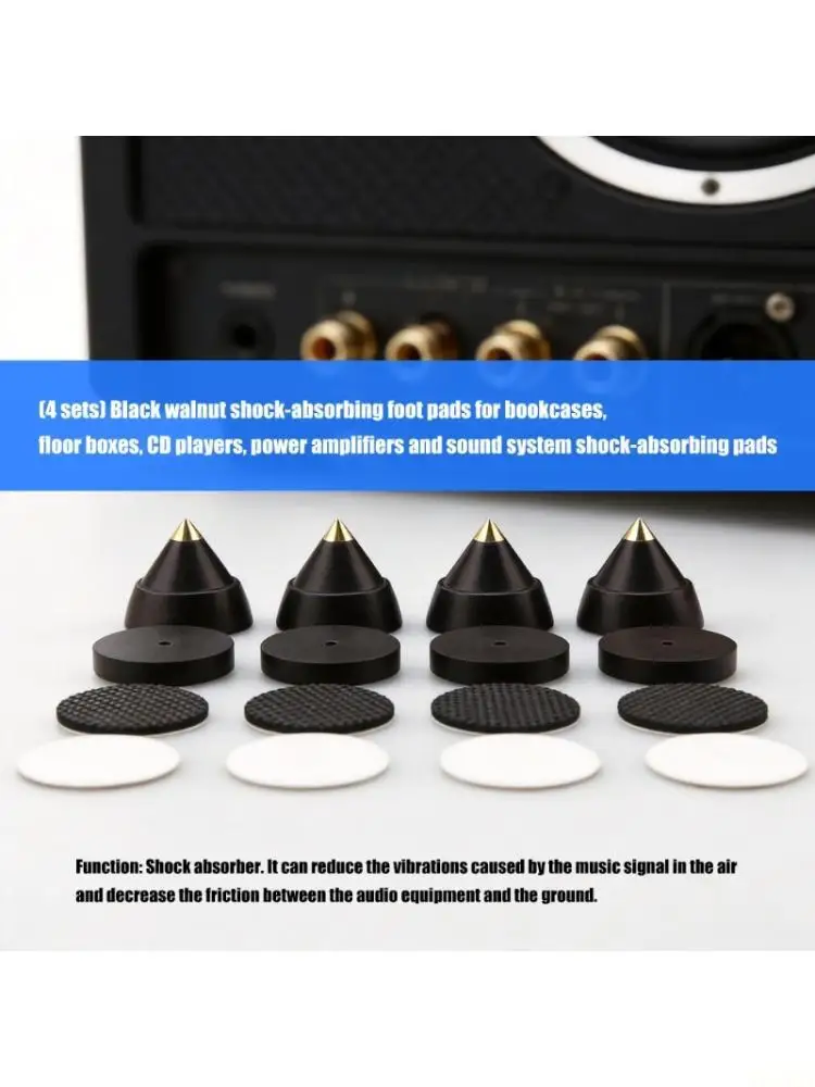 B03F Pack Of 4set Quality Ebony And Metal Speaker Isolation Spikes Feet Pad For Music Equipment Vibration Reduction
B03F Pack Of 4set Quality Ebony And Metal Speaker Isolation Spikes Feet Pad For Music Equipment Vibration Reduction