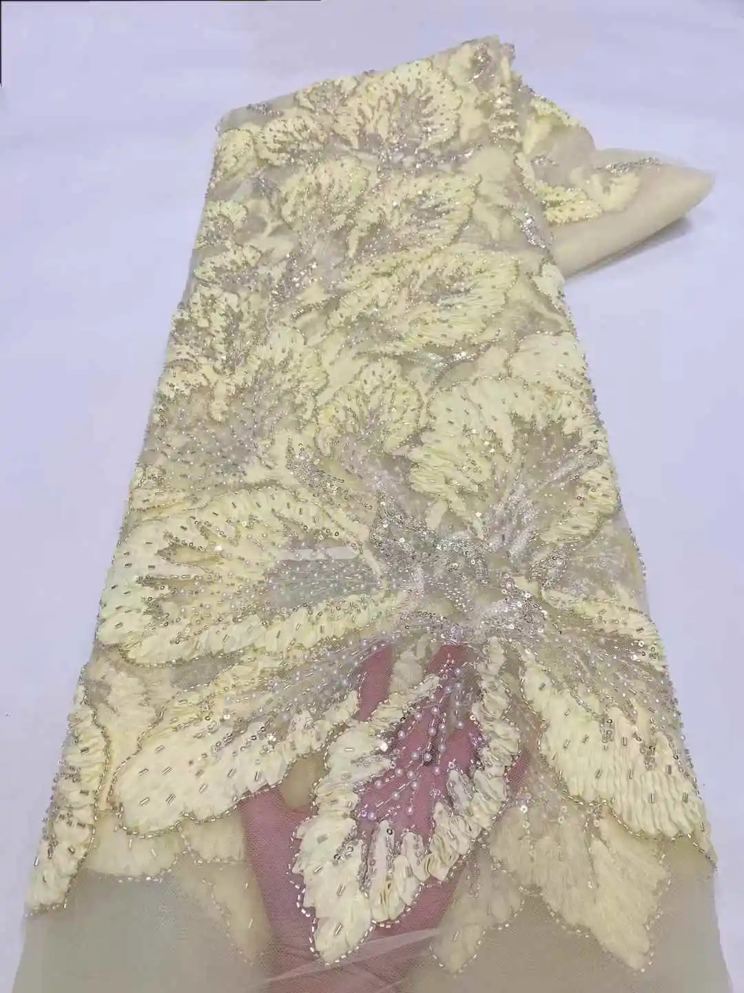 African Lace Fabric 2025 High Quality French 3D Flower Sequins Embroidery Beads Tulle Lace Fabric For Party Dress XZ65KM-265
African Lace Fabric 2025 High Quality French 3D Flower Sequins Embroidery Beads Tulle Lace Fabric For Party Dress XZ65KM-265