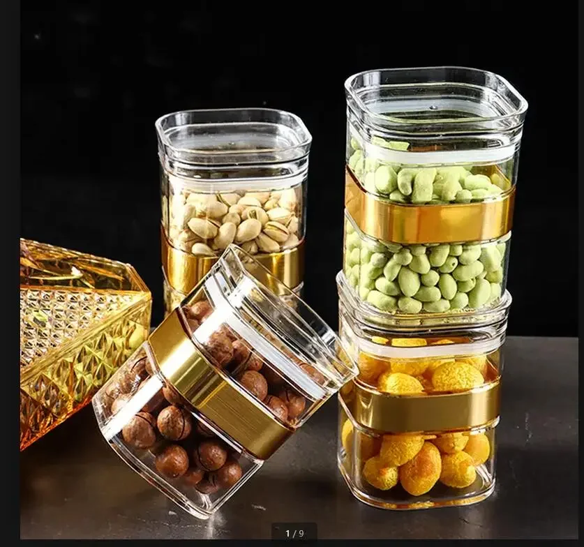 Transparent Acrylic Storage Jar Food Sealed Jar Moisture-proof Storage Tank Kitchen Grain Organizer Storage Bottle Candy Jars
Transparent Acrylic Storage Jar Food Sealed Jar Moisture-proof Storage Tank Kitchen Grain Organizer Storage Bottle Candy Jars