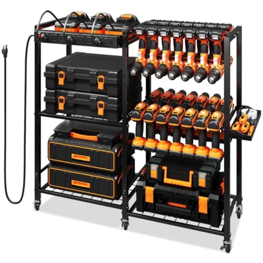 Power Tool Organizer Cart with Charging Power Strip 28 Drill Tool Garage large Storage Racks with Wheels Heavy Duty Tools Organ
Power Tool Organizer Cart with Charging Power Strip 28 Drill Tool Garage large Storage Racks with Wheels Heavy Duty Tools Organ