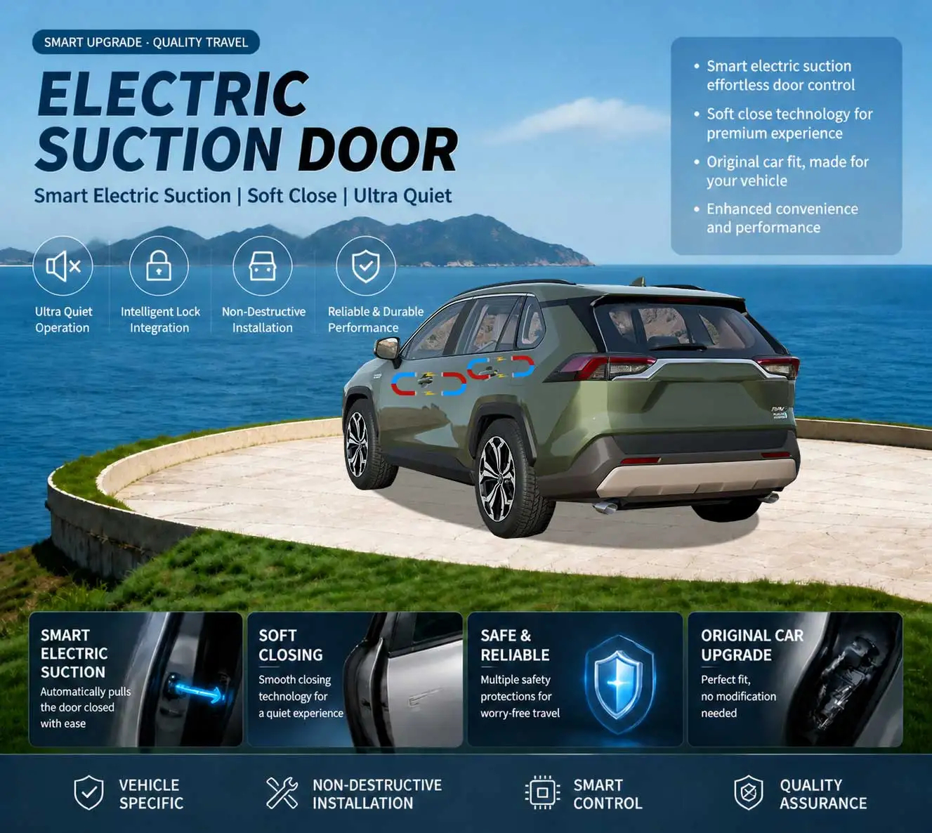 Car Specific Car Modification Auto Suction Soft Close Door Modification Parts & Accessories For Toyota RAV4 XA50 XA60 2019-2026+
Car Specific Car Modification Auto Suction Soft Close Door Modification Parts & Accessories For Toyota RAV4 XA50 XA60 2019-2026+