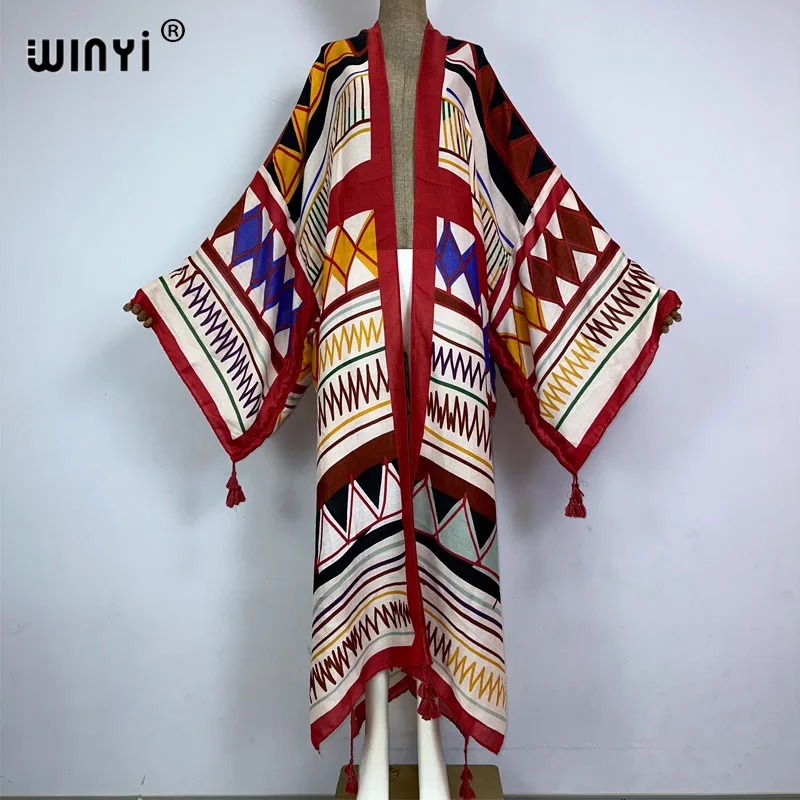 WINYI kimono Africa boho fashion print beach swimwear 2023 Elegant Cardigan sexy Holiday maxi beach wear swimsuit bikini cover
WINYI kimono Africa boho fashion print beach swimwear 2023 Elegant Cardigan sexy Holiday maxi beach wear swimsuit bikini cover