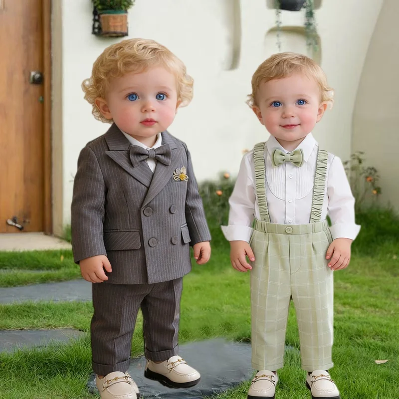 80-150 Little Boys Stripe Summer Evening Party Photography Suit Baby Kids First Birthday Dress Children Wedding Wear
80-150 Little Boys Stripe Summer Evening Party Photography Suit Baby Kids First Birthday Dress Children Wedding Wear