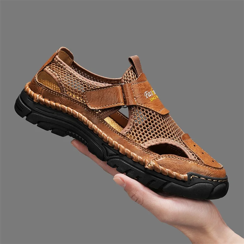 High Quality Summer Men Handmade Hollowed Out Casual Shoe Mesh Fabric Breathable Thick Sole Outdoor Beach Anti Slip Casual Shoes
High Quality Summer Men Handmade Hollowed Out Casual Shoe Mesh Fabric Breathable Thick Sole Outdoor Beach Anti Slip Casual Shoes