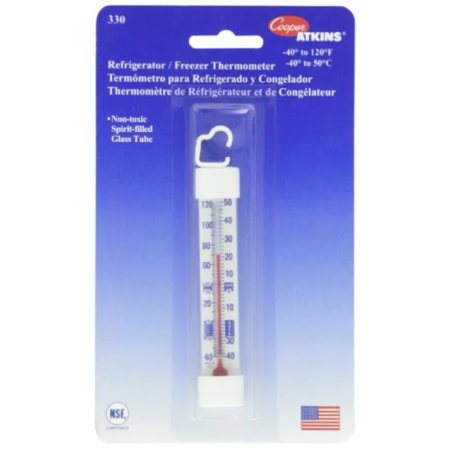 330-0-1 Refrigerator/Freezer Vertical Analog Glass Tube Thermometer
330-0-1 Refrigerator/Freezer Vertical Analog Glass Tube Thermometer