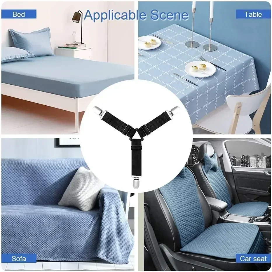 4Pcs/lot Bed Sheet Fasteners Holder Gadgets for Bed Sheet Organizer Mattress Cover Clip For Home Elastic Straps Adjustable Clips
4Pcs/lot Bed Sheet Fasteners Holder Gadgets for Bed Sheet Organizer Mattress Cover Clip For Home Elastic Straps Adjustable Clips