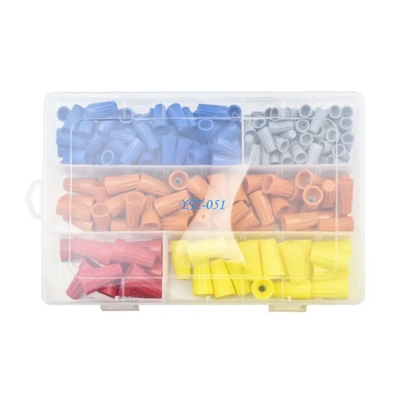 E15A 220Pcs Insulating Insert Twist Electrical Wire Connectors with Spring Twist Nut Caps Wire Connection Assortment Set
E15A 220Pcs Insulating Insert Twist Electrical Wire Connectors with Spring Twist Nut Caps Wire Connection Assortment Set