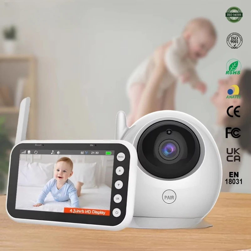2.4G Wireless Digital Video Baby Monitor Camera with Infrared Night Vision 4.3 Inch Two-Way Audio Baby Camera Monitor
2.4G Wireless Digital Video Baby Monitor Camera with Infrared Night Vision 4.3 Inch Two-Way Audio Baby Camera Monitor