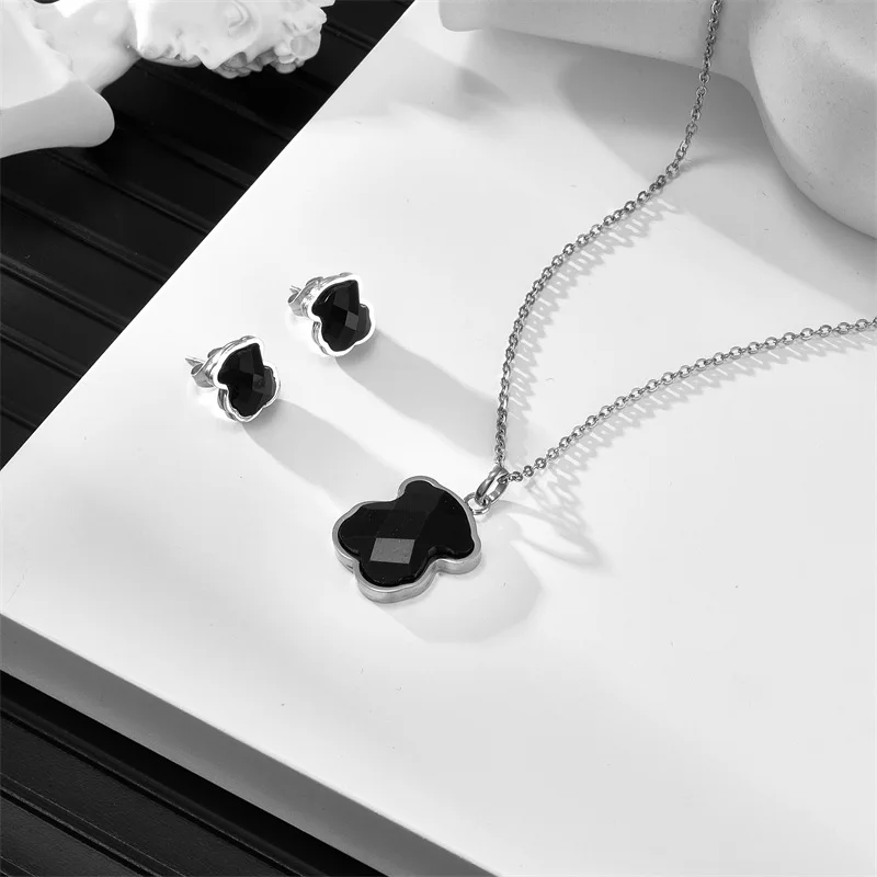 New Best-selling black Bear Jewelry Set |ear studs Necklace |Fashion Party Essentials |Women's Sweet Classic Style Jewelry Gifts
New Best-selling black Bear Jewelry Set |ear studs Necklace |Fashion Party Essentials |Women's Sweet Classic Style Jewelry Gifts