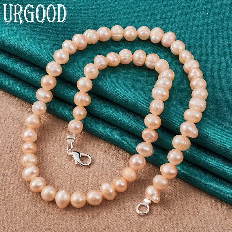 Женское ожерелье из серебра 925 пробы с натуральным жемчугом 8 мм, 16/18/20 дюймов
Женское ожерелье из серебра 925 пробы с натуральным жемчугом 8 мм, 16/18/20 дюймов