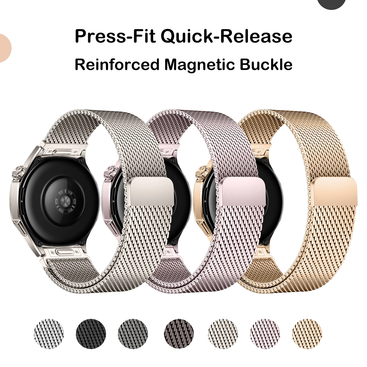 18/20/22mm 316L Milanese Band for Amazfit GTS/2/2e/3/4/GTS2 Mini/GTR/Bip 42mm/47mm/GTR2/3/4/PRO Stratos Magnetic Clasp Strap
18/20/22mm 316L Milanese Band for Amazfit GTS/2/2e/3/4/GTS2 Mini/GTR/Bip 42mm/47mm/GTR2/3/4/PRO Stratos Magnetic Clasp Strap
