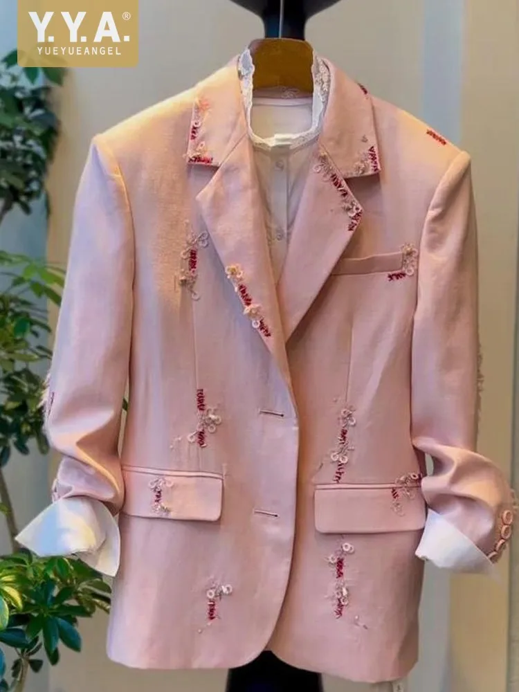 Korean Style Sweet Pink Women Straight Office Lady Blazers Spring Autumn Long Sleeve Jacket Suit Collar Single Breasted Coats
Korean Style Sweet Pink Women Straight Office Lady Blazers Spring Autumn Long Sleeve Jacket Suit Collar Single Breasted Coats