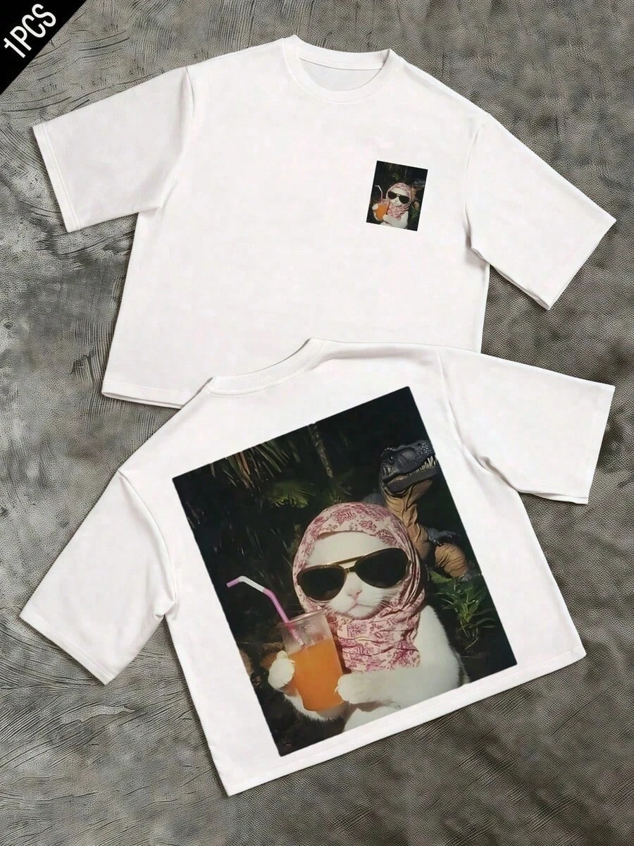 Mens Size Plus Cool Cat Double Sided Digital Printed T Shirt Oversize 1pcs Mens Cotton Casual Tee With Dinosaur And Juic shirts
Mens Size Plus Cool Cat Double Sided Digital Printed T Shirt Oversize 1pcs Mens Cotton Casual Tee With Dinosaur And Juic shirts