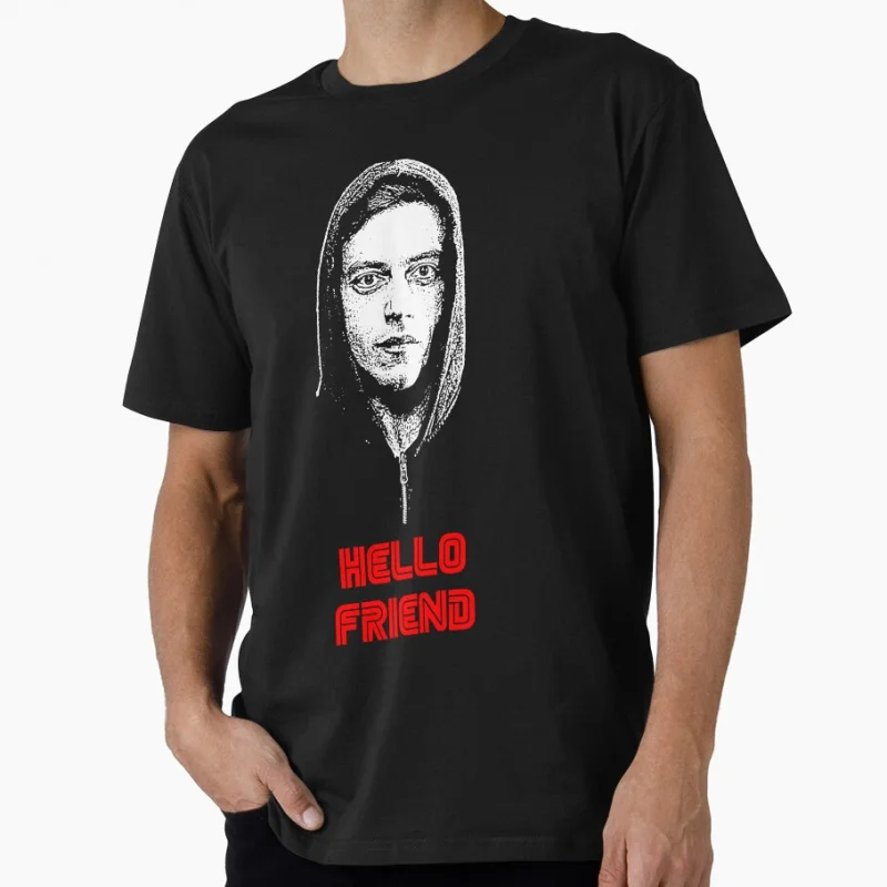 Hello Friend Mr Robot tv show Gift t shirt for man Estilo Hacker Graphic clothes All size tops S-6XL 100% cotton printed Tee
Hello Friend Mr Robot tv show Gift t shirt for man Estilo Hacker Graphic clothes All size tops S-6XL 100% cotton printed Tee