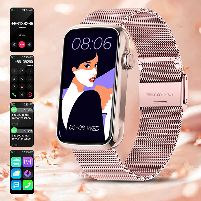 LIGE 1.47'' Women Smart Bracelet Heart Rate Sport Fitness Step Count Smart Watch Health Monitor Waterproof Smartwatch Men Ladies
LIGE 1.47'' Women Smart Bracelet Heart Rate Sport Fitness Step Count Smart Watch Health Monitor Waterproof Smartwatch Men Ladies