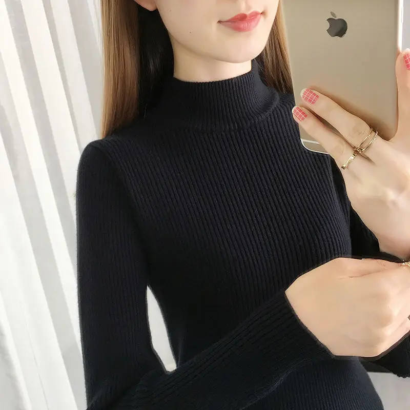2024 Spring and Autumn Half High Neck Knitted Pullover Women's New Versatile Slim Sweater Underlay Shor
2024 Spring and Autumn Half High Neck Knitted Pullover Women's New Versatile Slim Sweater Underlay Shor
