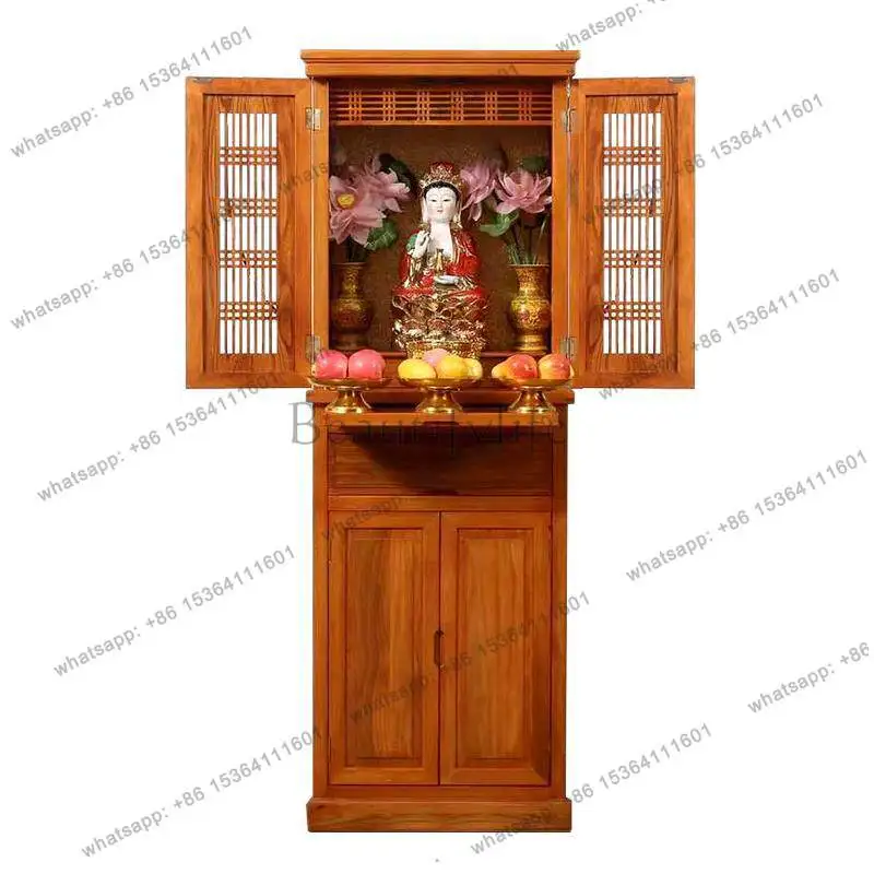 Chinese solid wood Buddhist niche vertical cabinet for Taiwan household Guanyin God of Wealth
Chinese solid wood Buddhist niche vertical cabinet for Taiwan household Guanyin God of Wealth