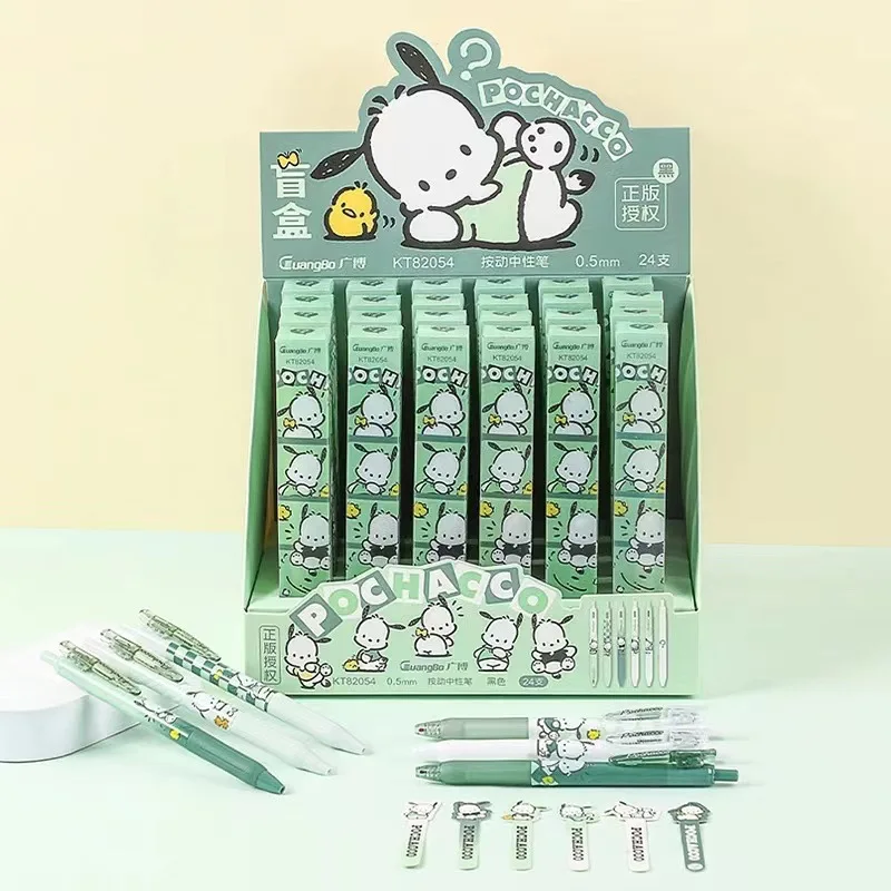 24pcs/set Sanrio Pochacco Neutral Pen Student Writing 0.5mm Black Anime Gel Pen Stationery Office School Supplie Wholesale Prize
24pcs/set Sanrio Pochacco Neutral Pen Student Writing 0.5mm Black Anime Gel Pen Stationery Office School Supplie Wholesale Prize