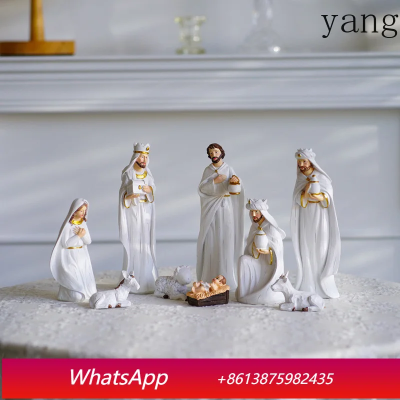1 Set Christmas Jesus Nativity Scene Manger Figurines Home Decoration Props Office Holy Family Desktop Resin Statue Ornaments
1 Set Christmas Jesus Nativity Scene Manger Figurines Home Decoration Props Office Holy Family Desktop Resin Statue Ornaments