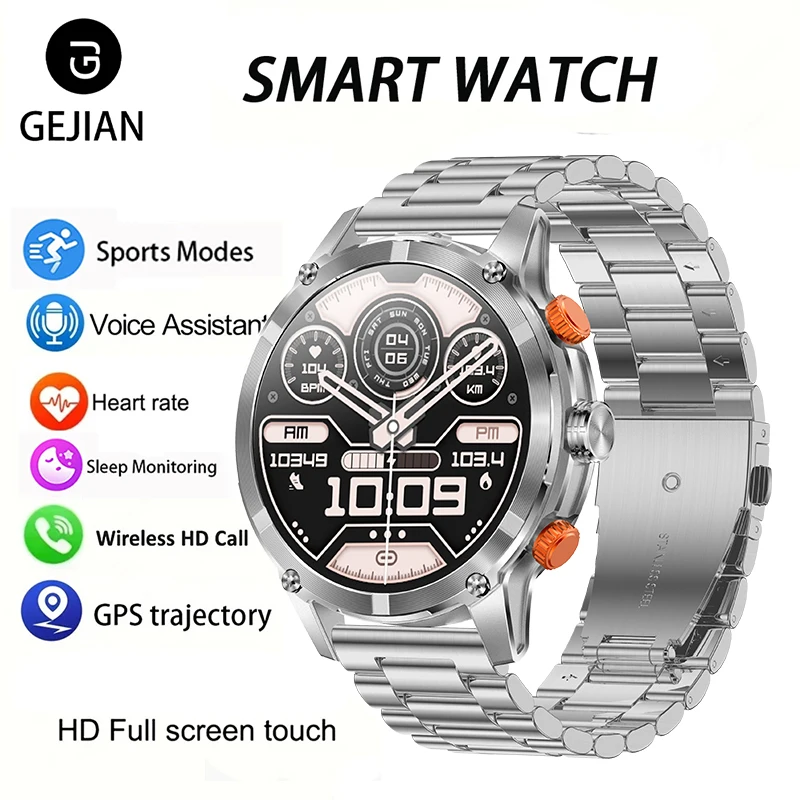 New GEJIAN Men's Smart Watch 5.3 Bluetooth Connection 1.72-inch TFT Screen 360 * 360 HD Resolution 530mAh Battery Smart Watch
New GEJIAN Men's Smart Watch 5.3 Bluetooth Connection 1.72-inch TFT Screen 360 * 360 HD Resolution 530mAh Battery Smart Watch