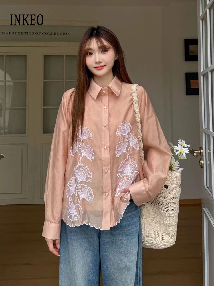 2026 New collection Embroidery shirt for women Loose Streetwear Long sleeve Turn down collar blouse tops Stylish INKEO 6T025
2026 New collection Embroidery shirt for women Loose Streetwear Long sleeve Turn down collar blouse tops Stylish INKEO 6T025