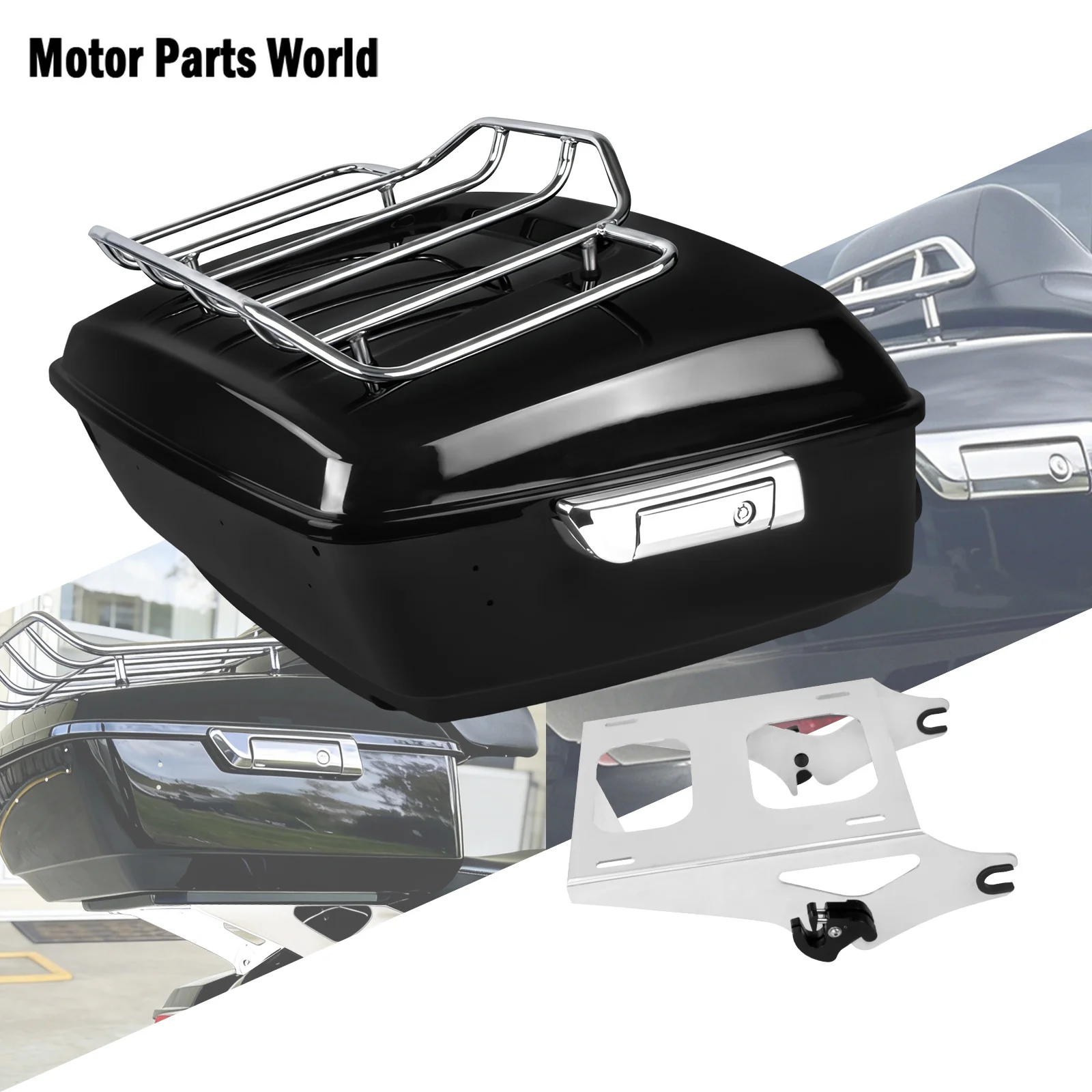 Motorcycle 13.7" King Tour Trunk Top Bag With Latches +Luggage Rack+Mount Rack Kit For Harley Touring 14-25 Electra Street Glide
Motorcycle 13.7" King Tour Trunk Top Bag With Latches +Luggage Rack+Mount Rack Kit For Harley Touring 14-25 Electra Street Glide