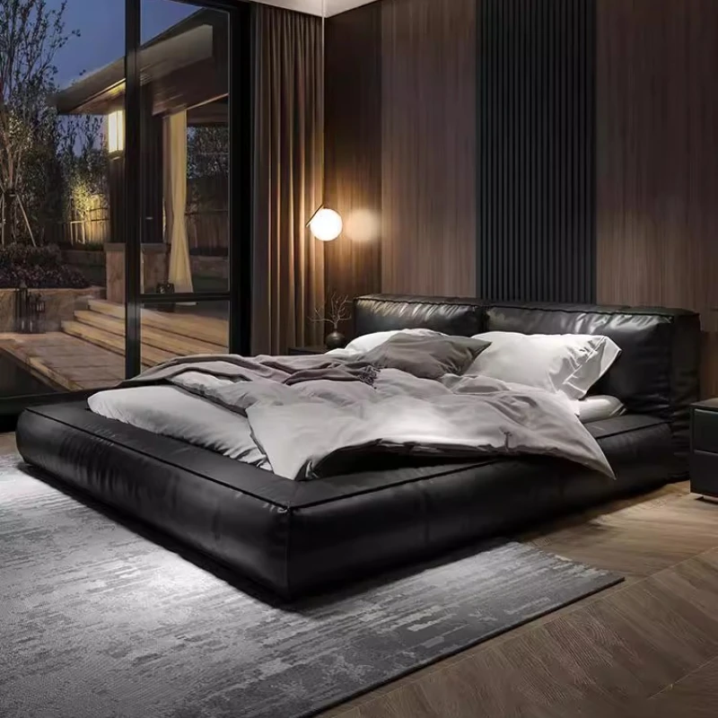Bedroom Furniture marriage Beds frame Italian minimalist leather light luxury Double bed queen bed frames 180x200cm 150x200cm
Bedroom Furniture marriage Beds frame Italian minimalist leather light luxury Double bed queen bed frames 180x200cm 150x200cm