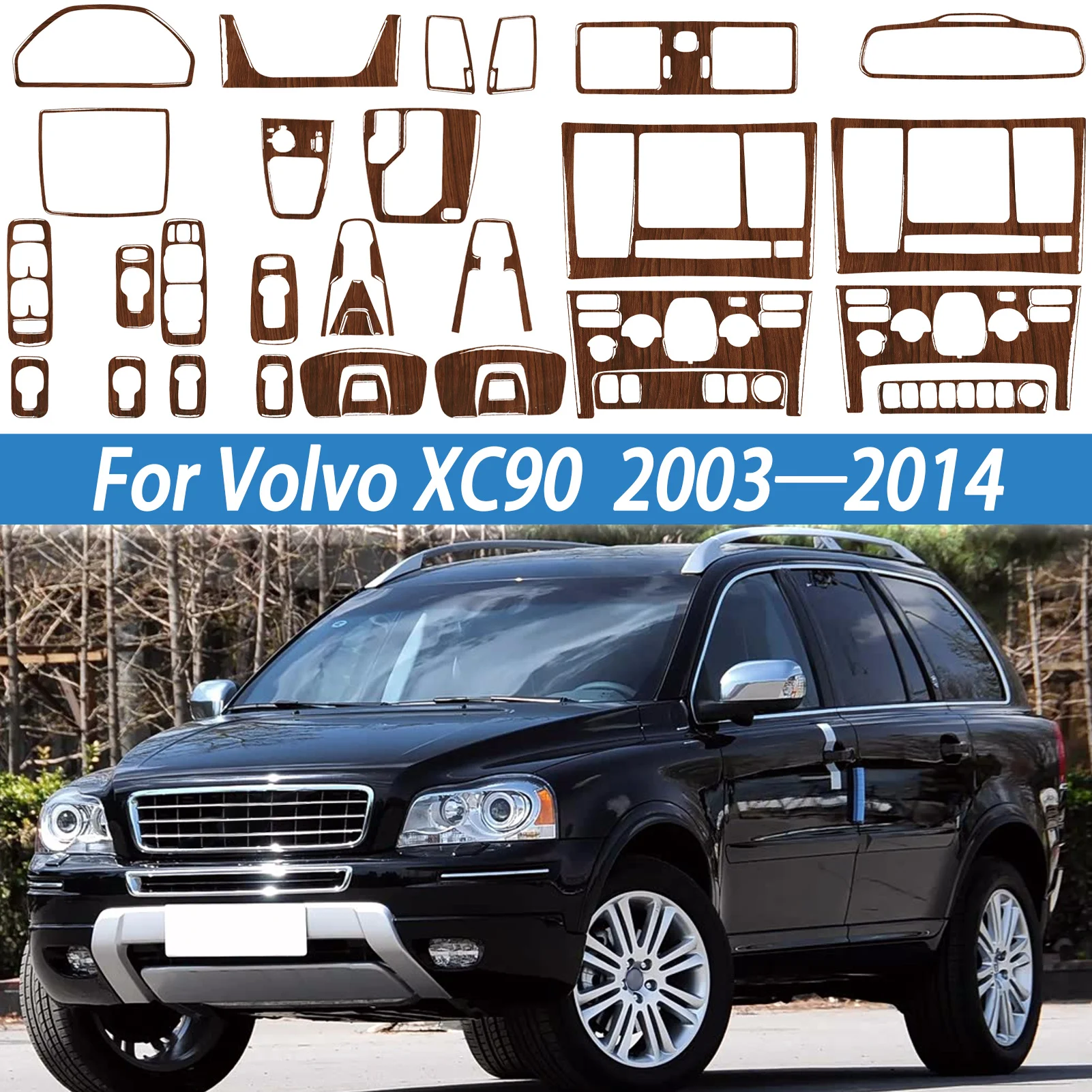Wood Grain Sticker For Volvo XC90 2003-2014 Interior Accessories Gear Shift Trim Console AC CD Control Panel Window Lift Cover
Wood Grain Sticker For Volvo XC90 2003-2014 Interior Accessories Gear Shift Trim Console AC CD Control Panel Window Lift Cover