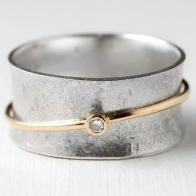 Vintage Inlaid White CZ Women's Ring Classic Two Color Geometry Daily Wear Party Jewelry Anniversary Gift
Vintage Inlaid White CZ Women's Ring Classic Two Color Geometry Daily Wear Party Jewelry Anniversary Gift