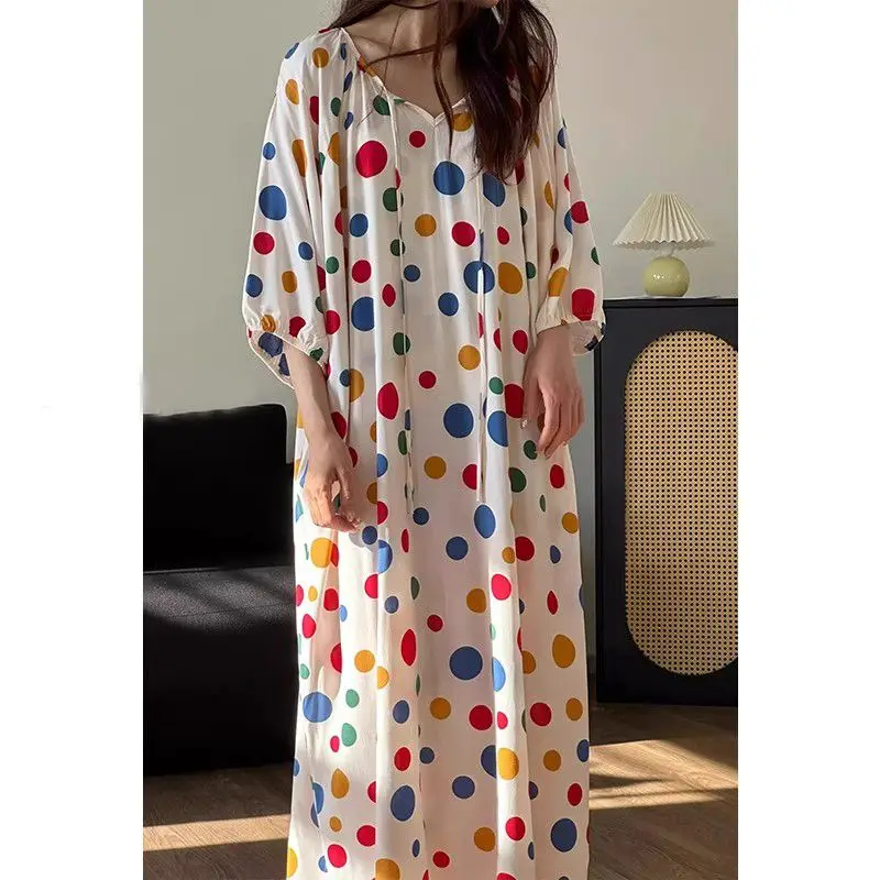 Summer Sweet Women Pajamas Set Lovely Three Quarter Sleep Dress Homewear Suits Comfortable 5XL Plus Size Loungewear for Girls
Summer Sweet Women Pajamas Set Lovely Three Quarter Sleep Dress Homewear Suits Comfortable 5XL Plus Size Loungewear for Girls