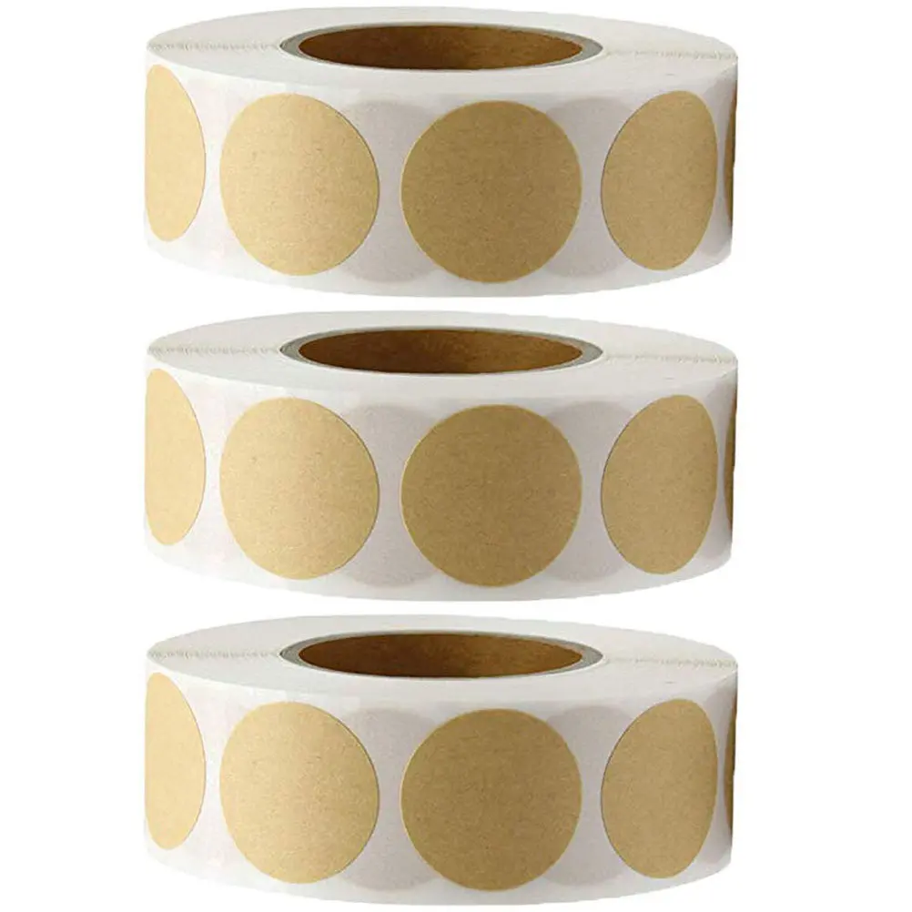 3 Rolls Circular Label Stickers Kraft Paper Writable Self Adhesive Sealing Decals for Parties Bars Handmade Products Envelope
3 Rolls Circular Label Stickers Kraft Paper Writable Self Adhesive Sealing Decals for Parties Bars Handmade Products Envelope