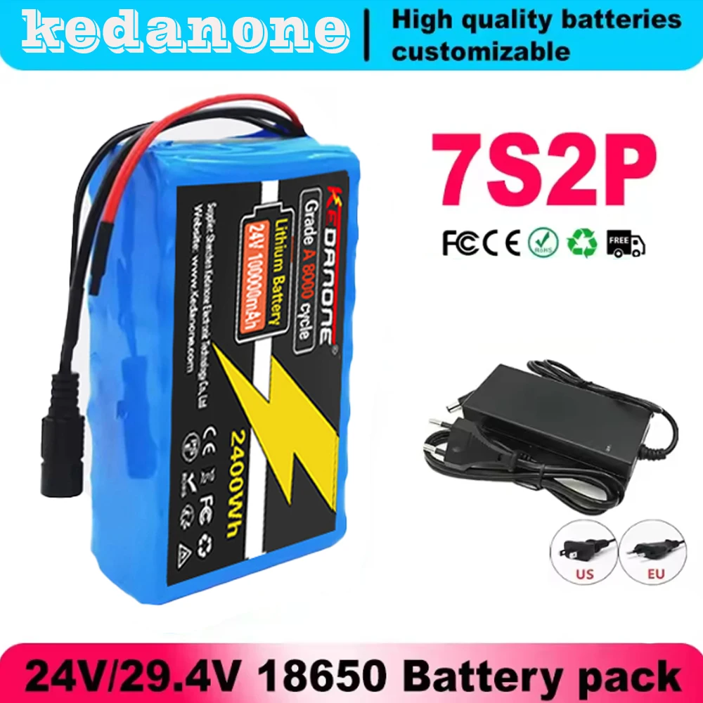 ✨✨High-Performance 29.4V 100Ah Li-ion Battery | 7S2P 18650 Cells with BMS Protection, 2A Fast Charger for Daily Commute
✨✨High-Performance 29.4V 100Ah Li-ion Battery | 7S2P 18650 Cells with BMS Protection, 2A Fast Charger for Daily Commute