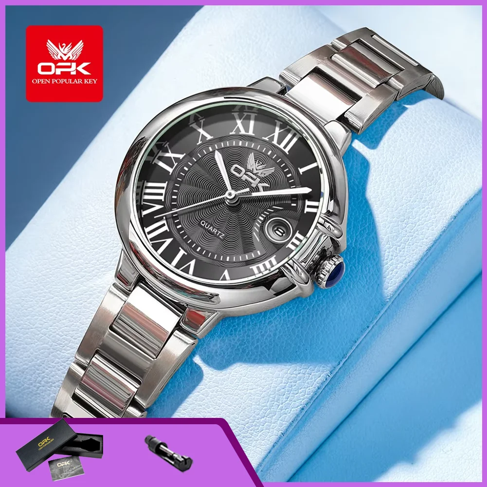 OPK 6039 Women's Watches Fashion Roman Scale Retro Elegant Ladies Wristwatches Waterproof Auto Date Quartz Watches for Woman
OPK 6039 Women's Watches Fashion Roman Scale Retro Elegant Ladies Wristwatches Waterproof Auto Date Quartz Watches for Woman