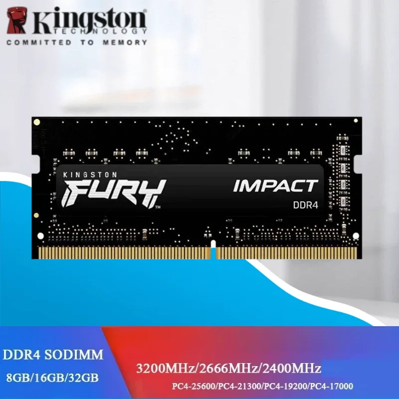 Kingston FURY Impact DDR4 RAM 32 16 8GB 3200MHz 2400 2666MHz SODIMM Memory 260Pin SODIMM PC4-19200 21300 25600 DDR4 Notebook RAM
Kingston FURY Impact DDR4 RAM 32 16 8GB 3200MHz 2400 2666MHz SODIMM Memory 260Pin SODIMM PC4-19200 21300 25600 DDR4 Notebook RAM