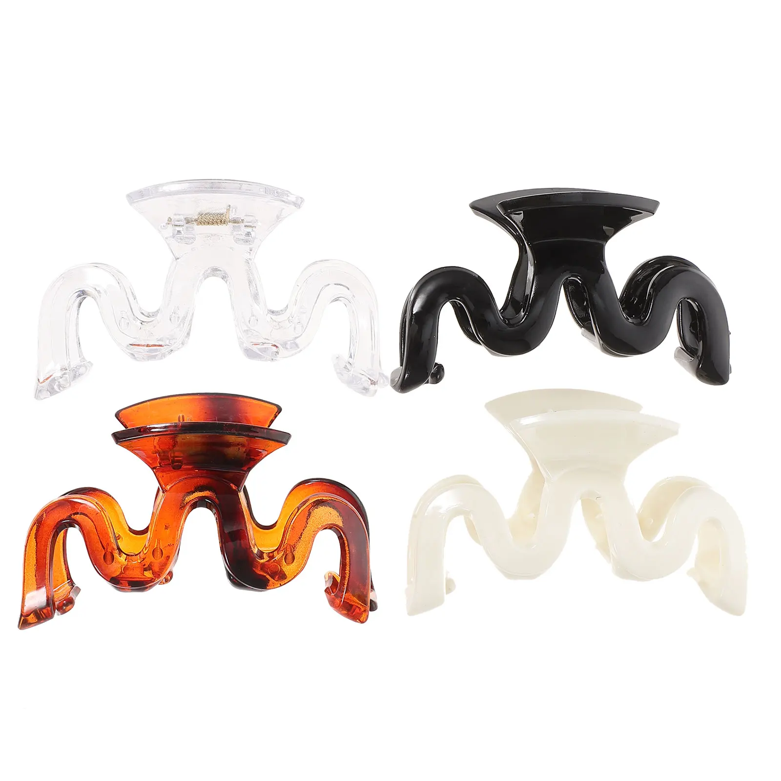 4pcs Retro Large Wavy Claw Clips Plastic Claw for Women Styling Accessories Party Gift Hair Clips for Curly Straight 
4pcs Retro Large Wavy Claw Clips Plastic Claw for Women Styling Accessories Party Gift Hair Clips for Curly Straight