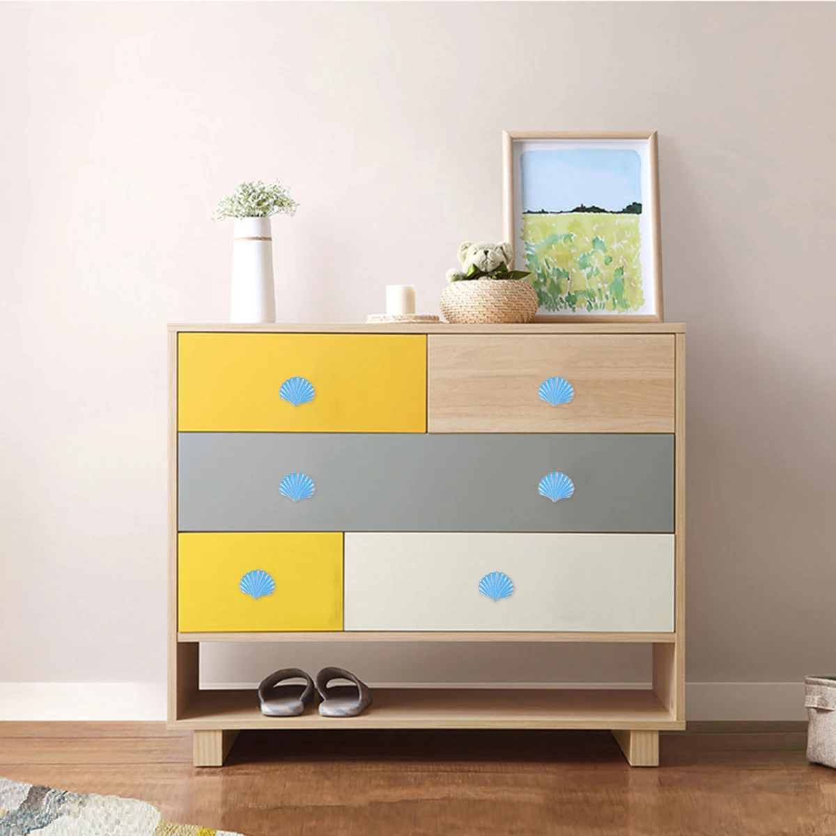 Blue Scallop Handle Creative Drawer Knobs Pull for Furniture Retro Decor Door Simple Cast Iron Pulls Child
Blue Scallop Handle Creative Drawer Knobs Pull for Furniture Retro Decor Door Simple Cast Iron Pulls Child