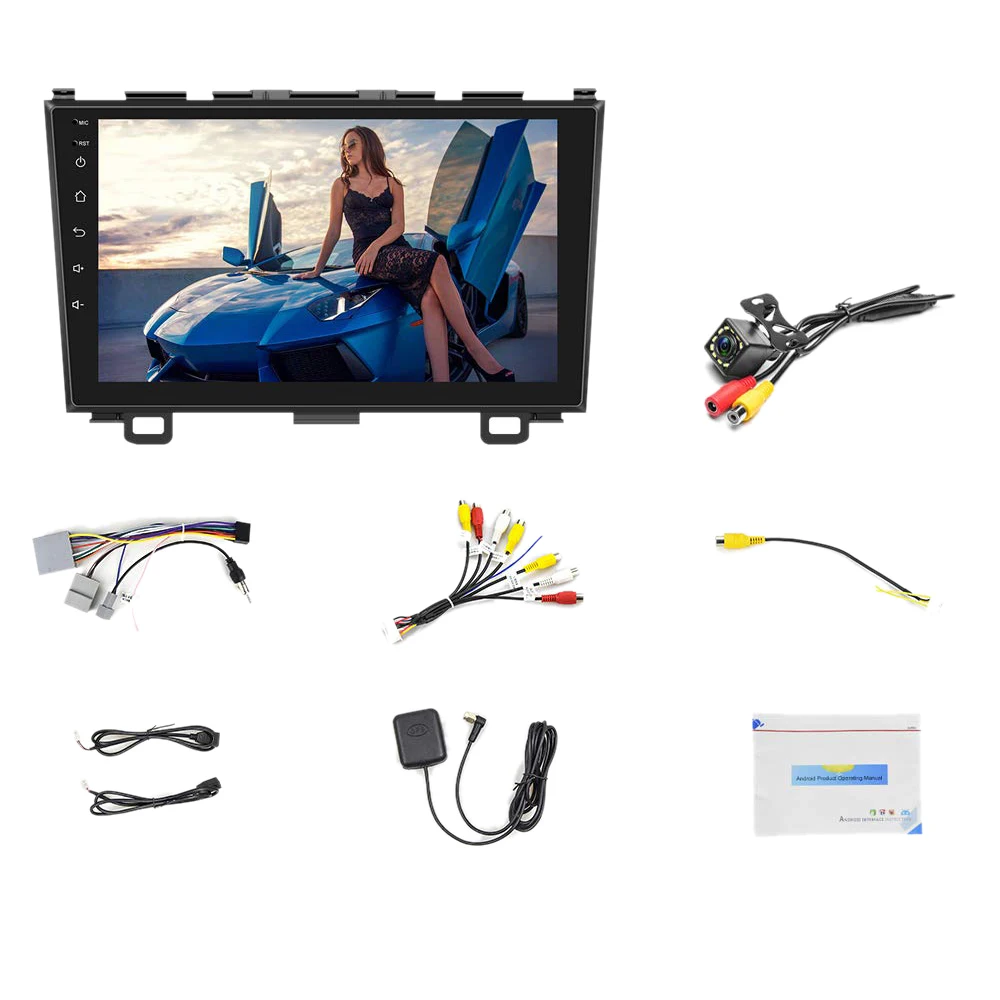 9 Inch Radio Bluetooth WiFi GPS Support Android Car Stereo for Honda CRV 2007-2011 with Dual USB Input & Backup Camera
9 Inch Radio Bluetooth WiFi GPS Support Android Car Stereo for Honda CRV 2007-2011 with Dual USB Input & Backup Camera