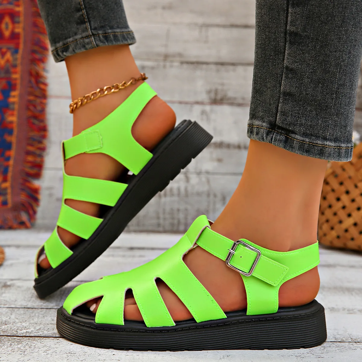 Plus Size Shoes for Women 36-43 Summer Fashion Platform Wedge Non-slip Buckle Strap Sandals Casual Beach Footwear 2026
Plus Size Shoes for Women 36-43 Summer Fashion Platform Wedge Non-slip Buckle Strap Sandals Casual Beach Footwear 2026